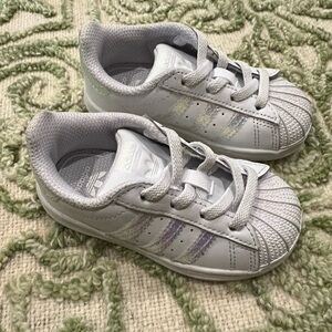 Toddler girl size 6 Adidas Superstars
